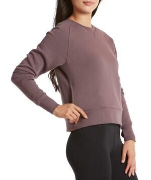 NWT Public Rec Luxe Fleece Crew Smokey Plum French Terry Pullover Sweater M NEW